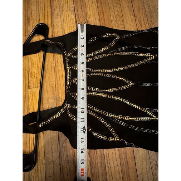 Stunning Black Bisou Bisou Dress w/Gold & Silver Sequence - Size 4 - Picture 6 of 6